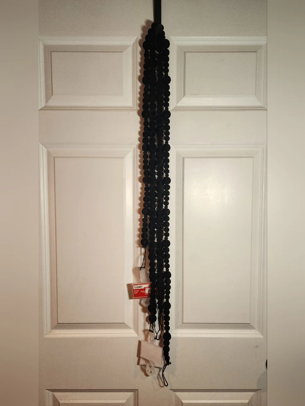 NWT Ashland Set Of 3 Wood Velvet Black Bead Garland 6ft (18ft Total) - Picture 1 of 4